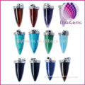 Wholesale natural crystal geometric cone shaped pendants for necklace